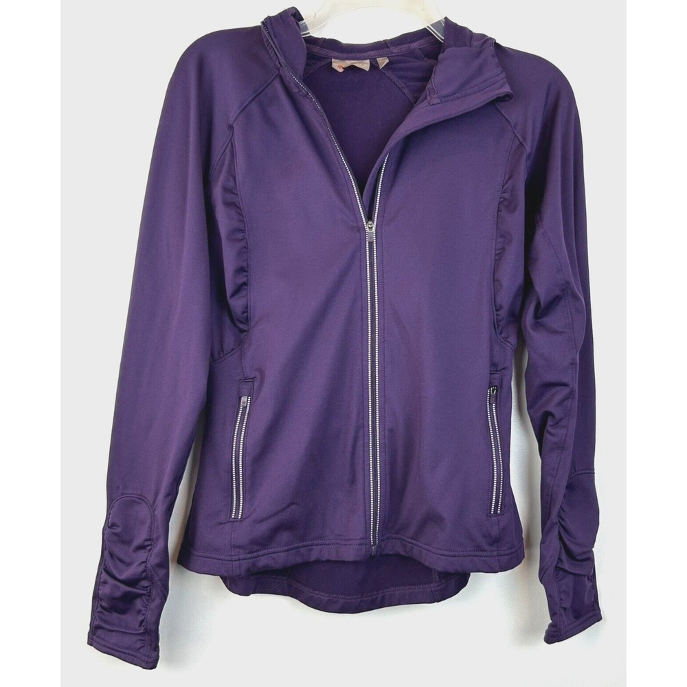 Athleta Jacket Women XS Full Zip Purple Pockets Activewear Athleisure Casual